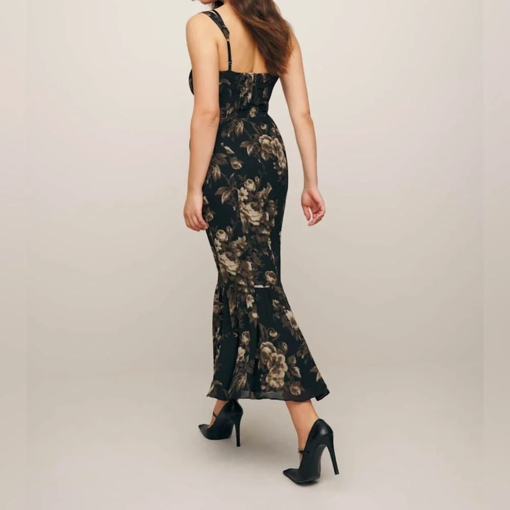 Reformation Irisa Maxi Sleveless Dress in Grand Dame size 14 - Picture 5 of 11